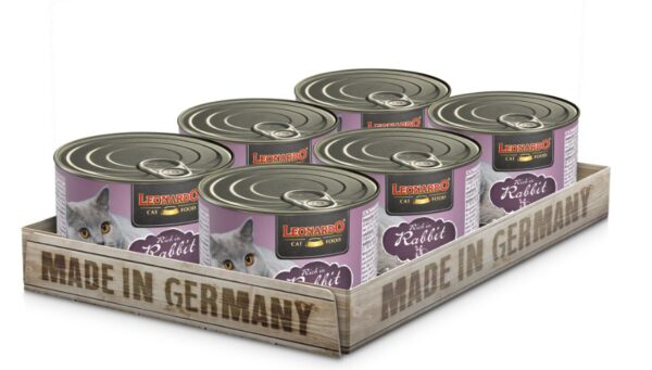 Pack 6 Latas Leonardo Cat Conejo 200 Gr
