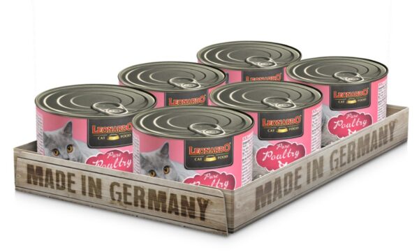 Pack 6 Latas Leonardo Cat Ave 200 Gr
