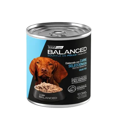 Balanced Souffle Lata Perro Adulto Cordero 340 Gr