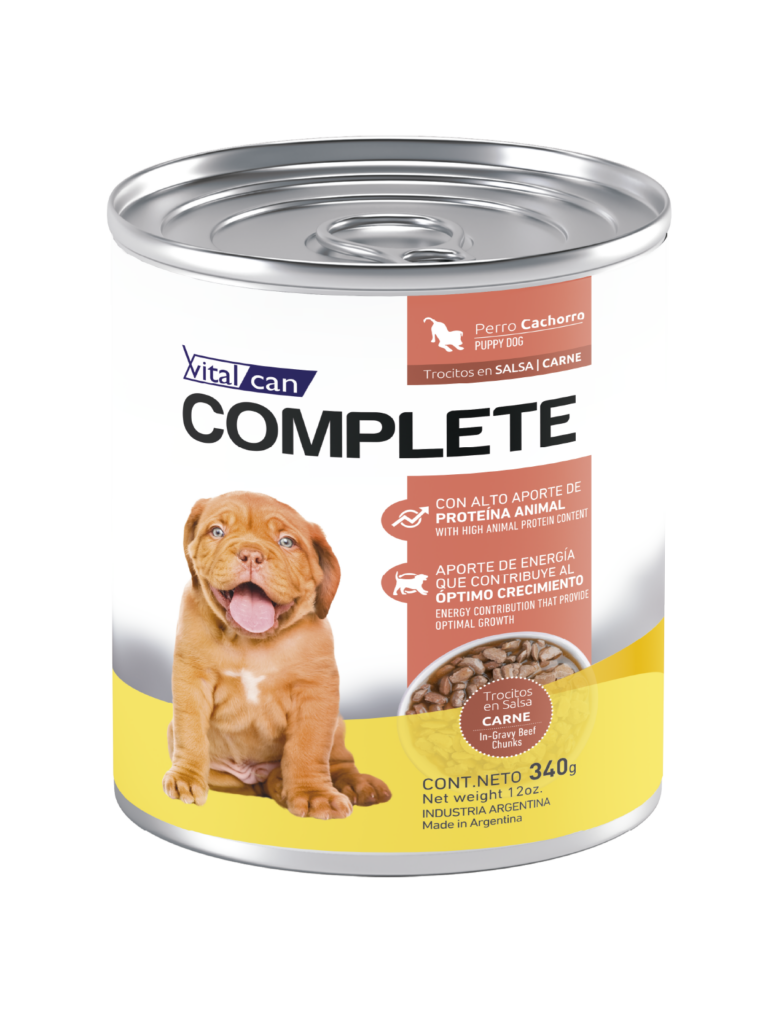 Complete Lata Trocitos En Salsa Carne Perro Cachorro 340 Gr