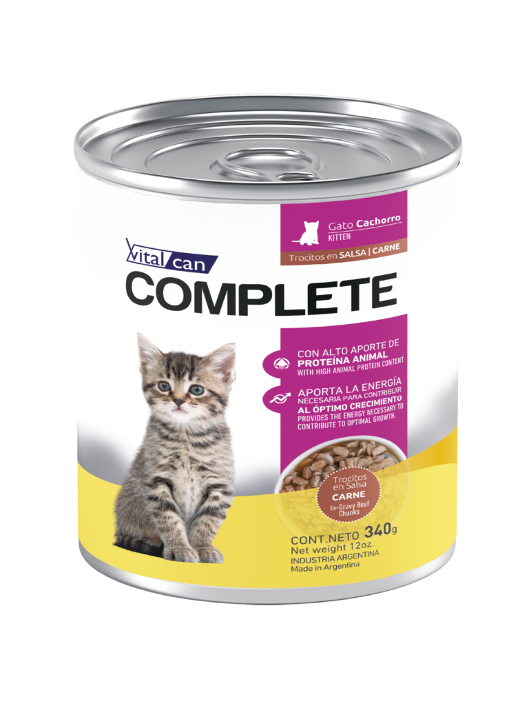 Complete Lata Trocitos En Salsa Carne Kitten 340 Gr