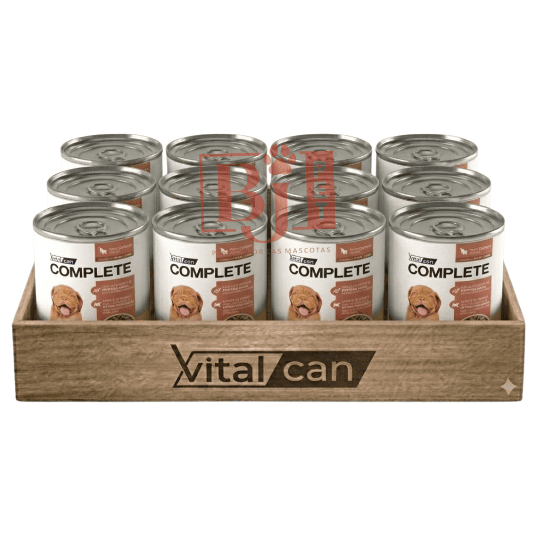 Pack 12 Latas Complete Trocitos En Salsa Carne Perro Cachorro 340 Gr
