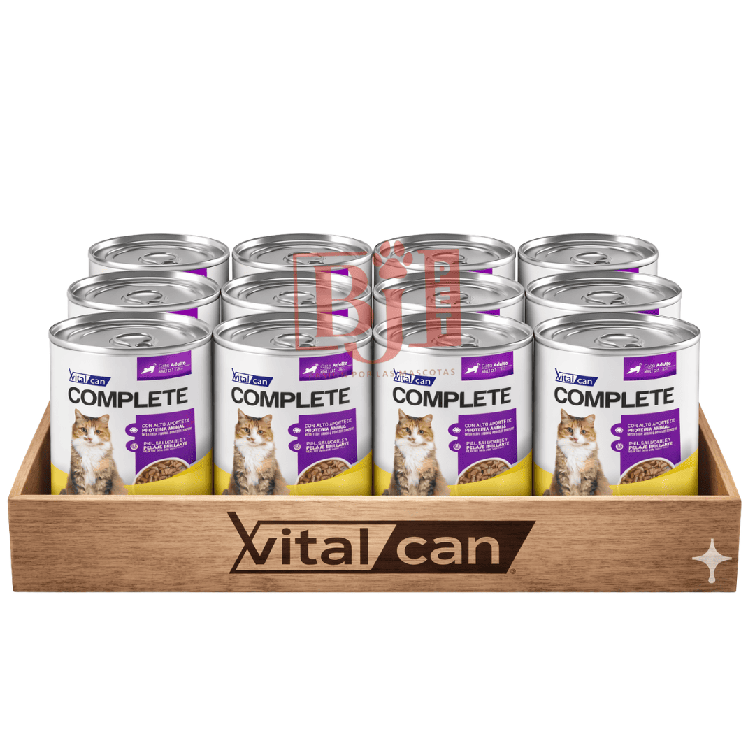 Pack 12 Latas Complete Trocitos En Salsa Pollo Gato Adulto 340 Gr