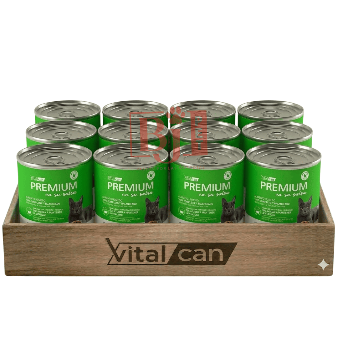 Pack 12 Latas Premium Gato Adulto En Su Salsa Trocitos De Sardina 340 Gr