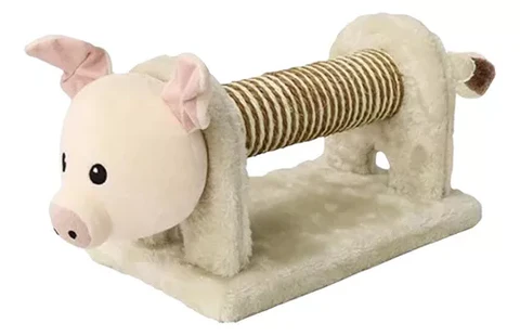 Rascador Para Gatito Diseño Cerdito