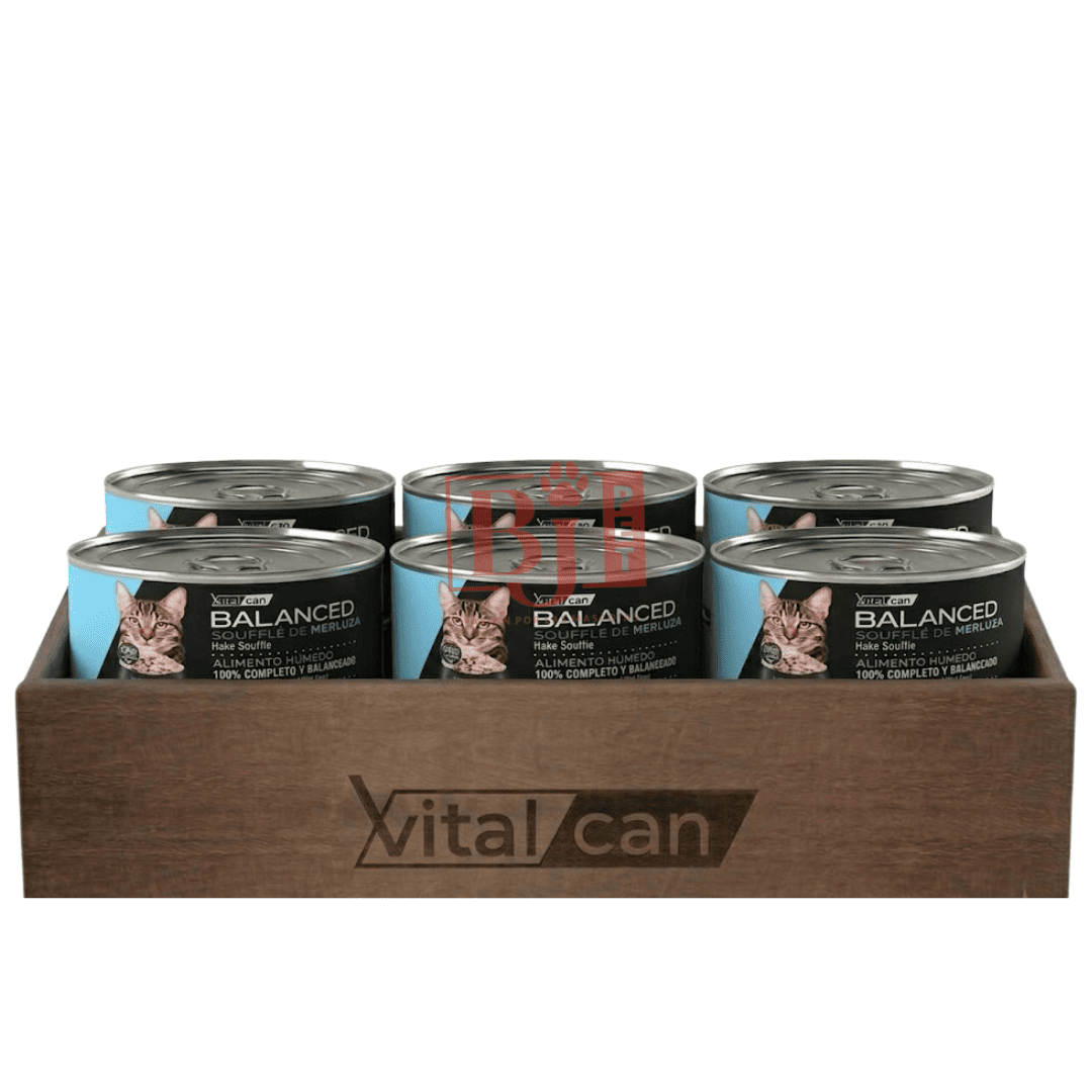 Pack 6 Latas Balanced Souffle Gato Adulto Merluza 85 Gr