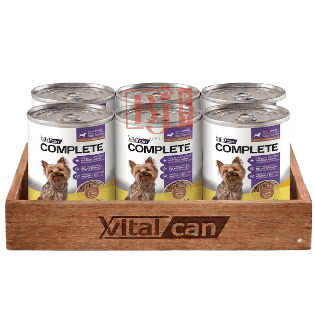 Pack 6 Latas Complete Trocitos En Salsa Carne Perro Adulto Raza Pequeña 340 Gr