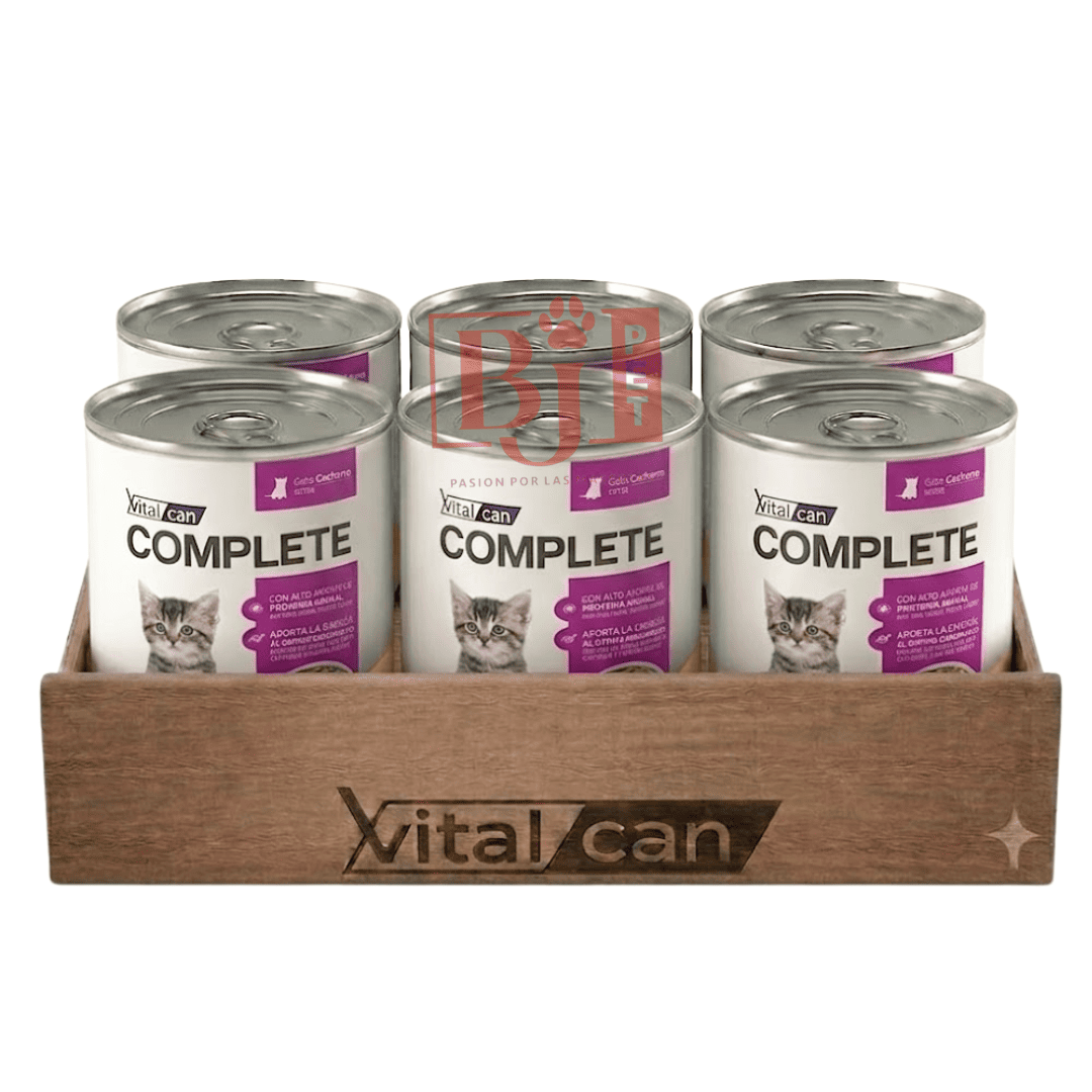 Pack 6 Latas Complete Trocitos En Salsa Pollo Kitten 340 Gr