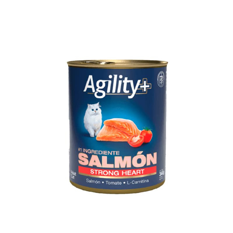 Agility+ Lata Gato Adulto Strong Heart Salmon 340 Gr