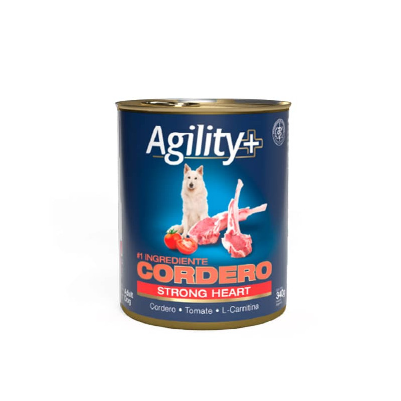 Agility+ Lata Perro Adulto Strong Heart Cordero 340 Gr