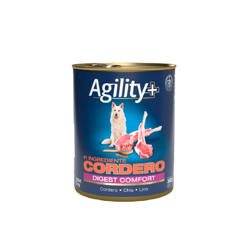 Agility+ Lata Perro Adulto  Digest Comfort Cordero 340 Gr