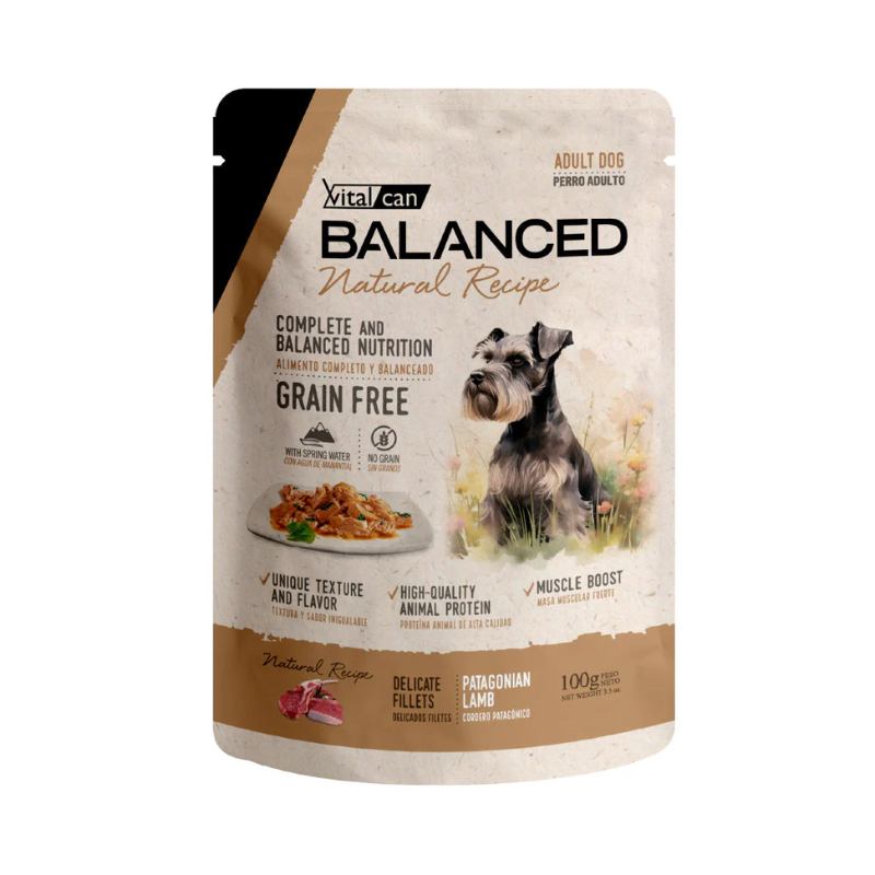 Natural Recipe Pouch Filetes Cordero Perro Adulto 100 Gr
