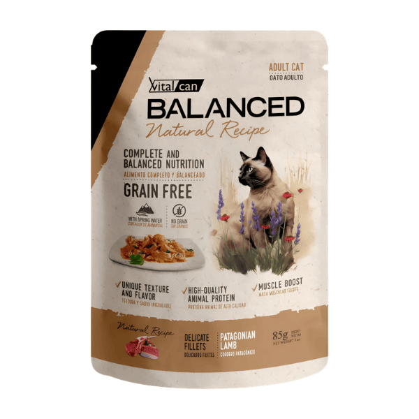 Natural Recipe Pouch Filetes Cordero Gato Adulto 85 Gr