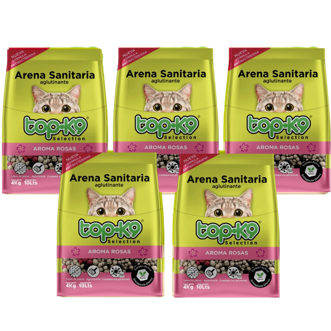 Pack Arena Aglutinante Topk9 Rosa (4kgx 5u) 20 Kg