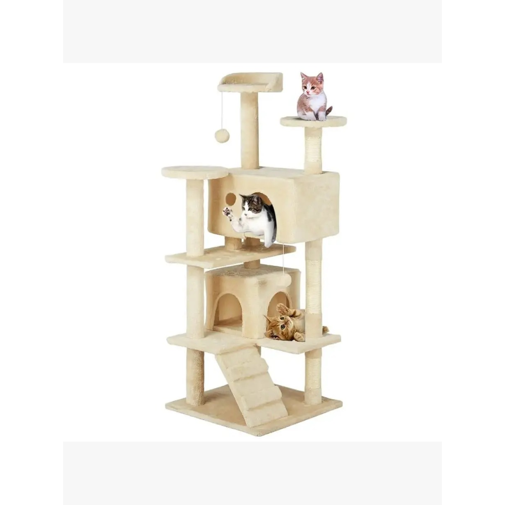 Rascador 2 Casas Beige
