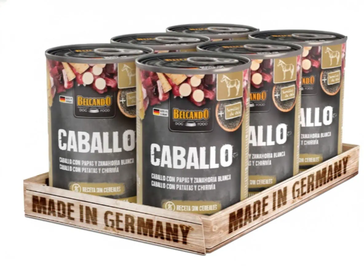 Pack 6 Latas Belcando Caballo Con Papas 400 Gr