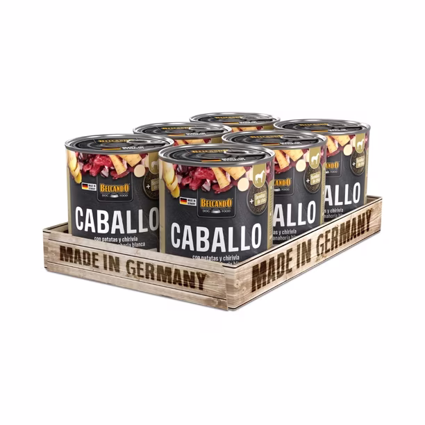 Pack 6 Latas Belcando Caballo Con Papas 800 Gr