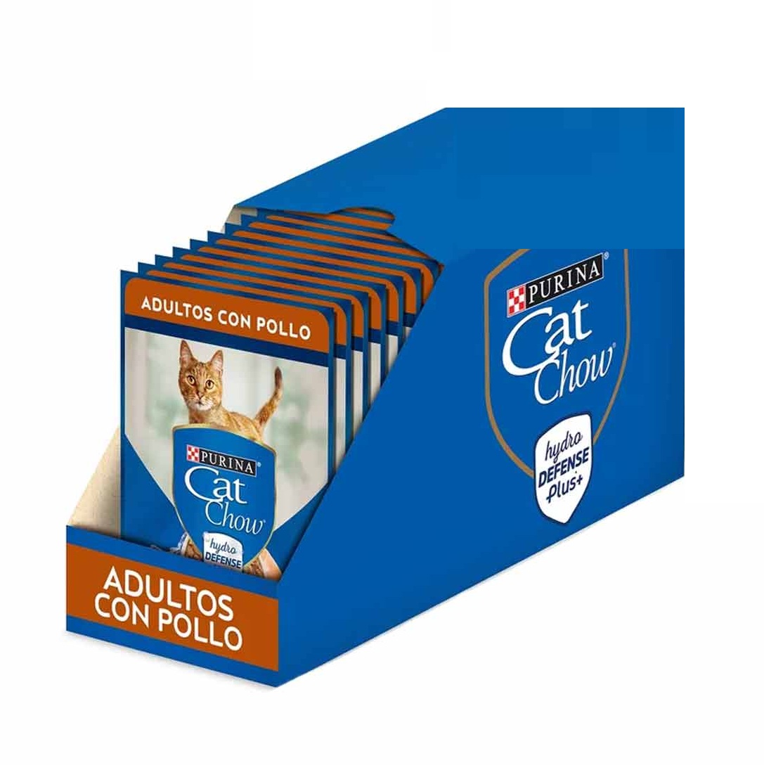 Pack 15 Pouch Cat Chow Adultos Pollo 85 Gr.