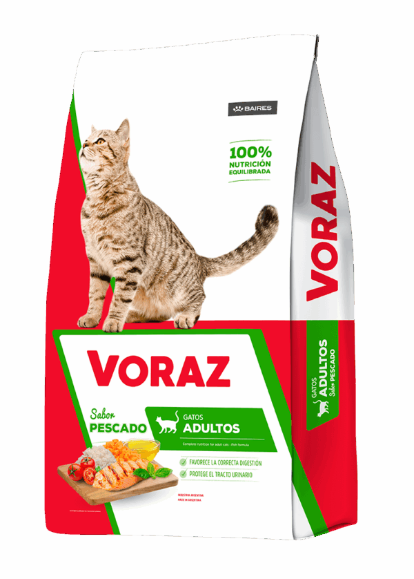Voraz Gato Adulto Sabor Pescado 20 Kg