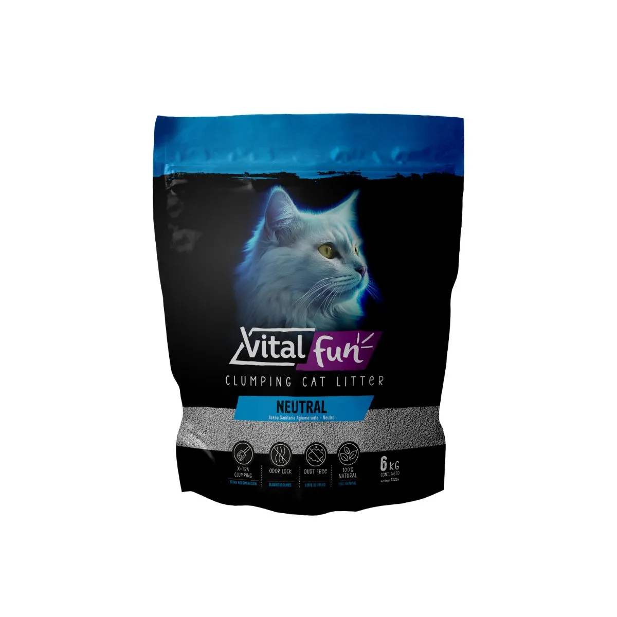 Vitalfun Arena Sanitaria Aglomerante Neutro 6 Kg
