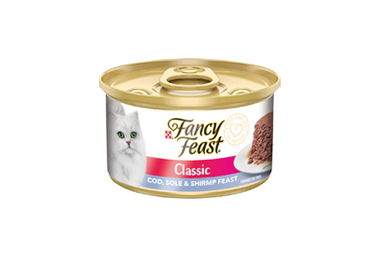 Fancy Feast Mousse Pescado Y Camaron 85 Gr.