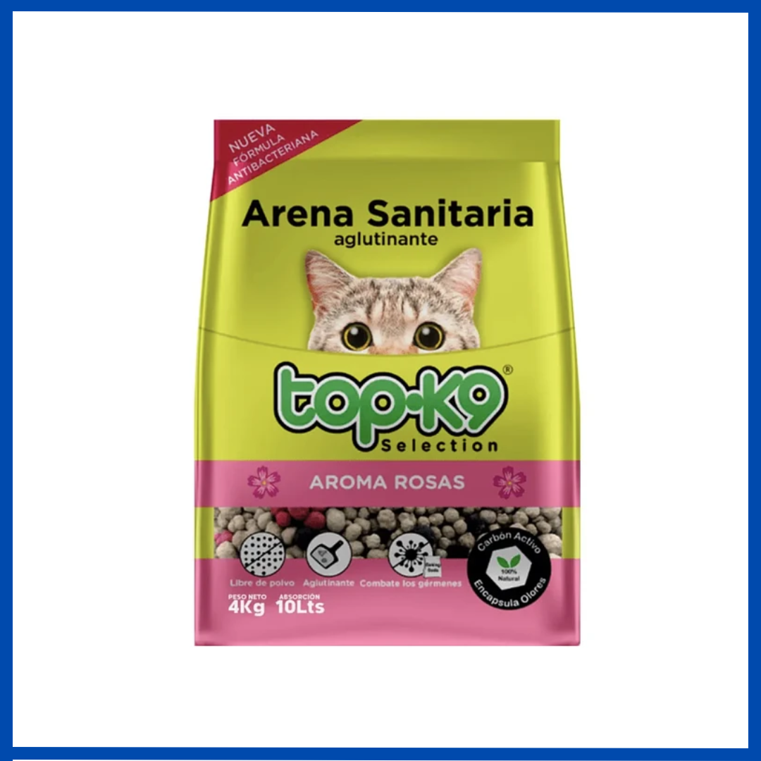 Topk9 Arena Aglutinante Rosas 4 Kg