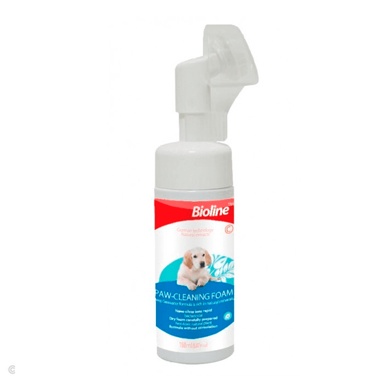 Bioline Espuma Limpia Patitas Para Perros 150 Ml