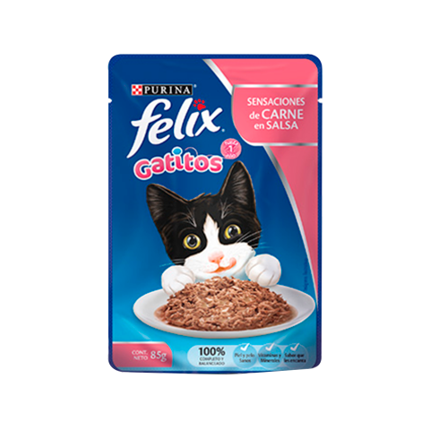 Felix Gatitos Sabor Carne 85 Gr