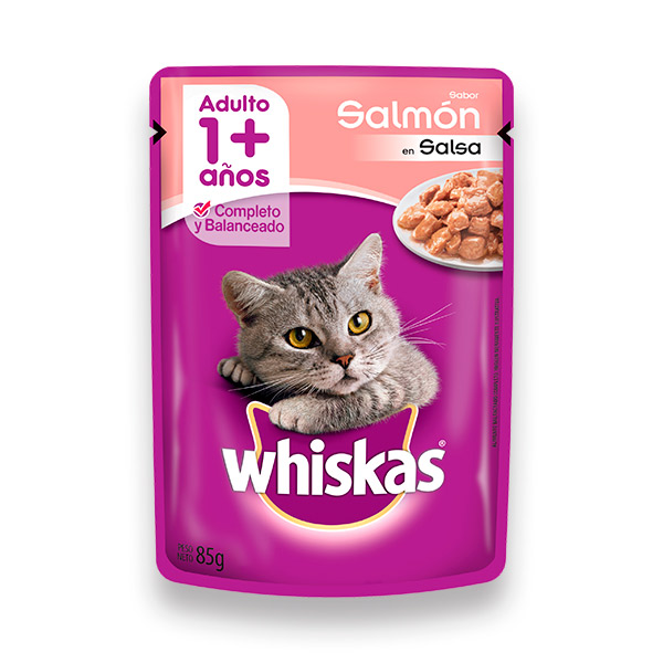 Alimento húmedo Whiskas Salmon 1+ 85 Gr