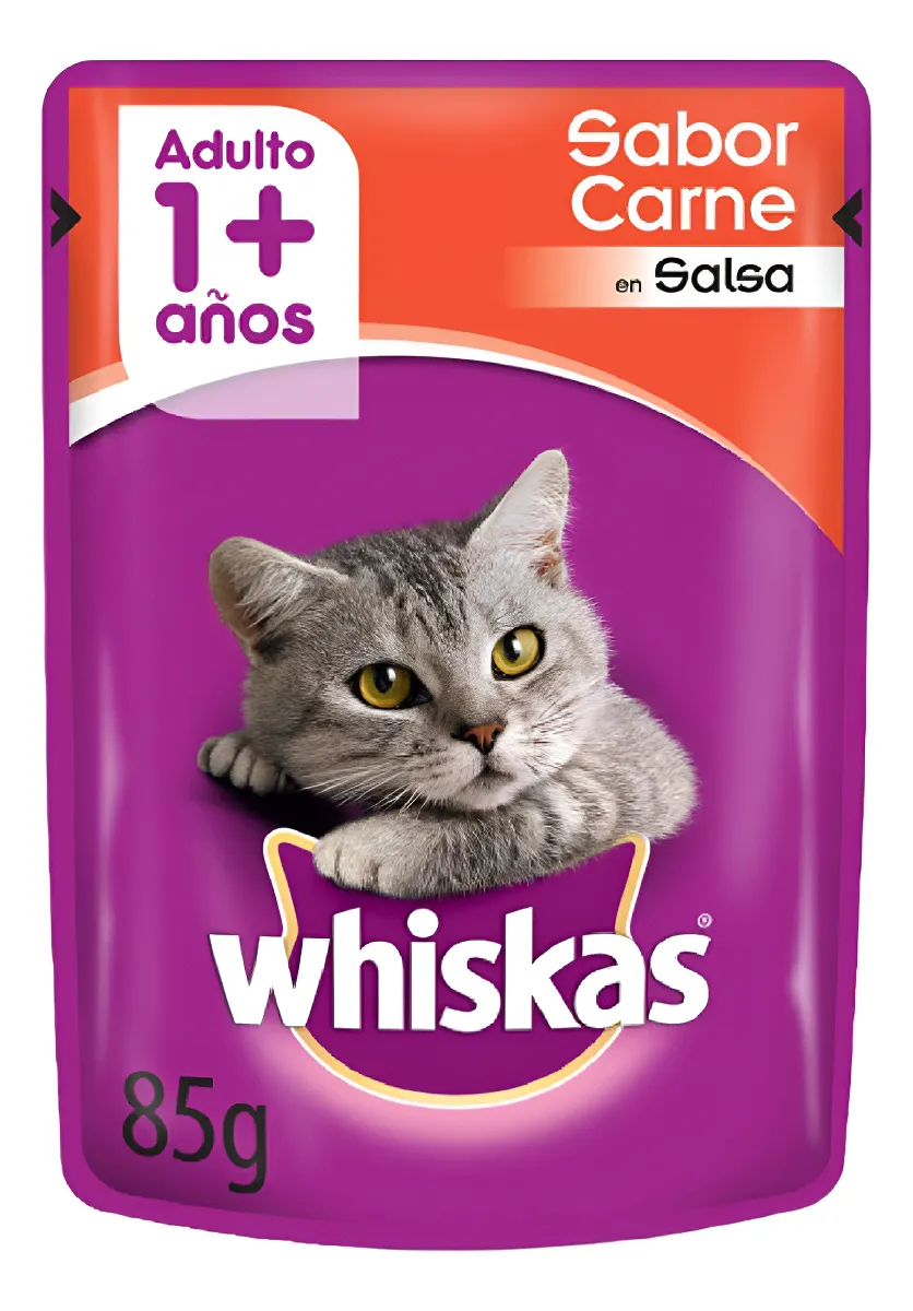 Alimento húmedo Whiskas Carne 1+ 85 Gr