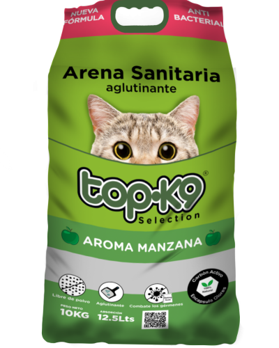 Topk9 Arena Aglutinante Manzana 10 Kg