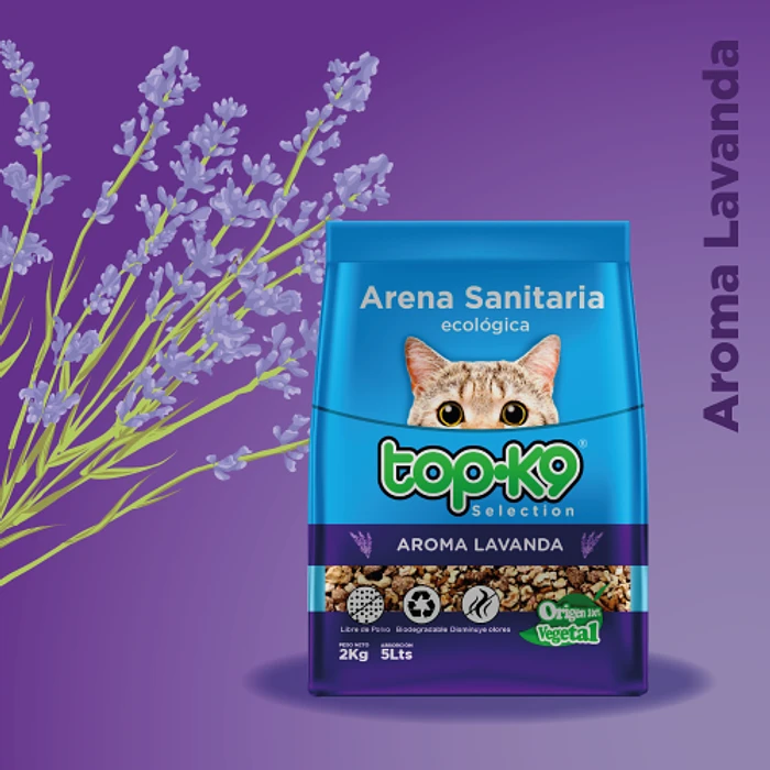 Topk9 Arena Ecologica Lavanda 2 Kg