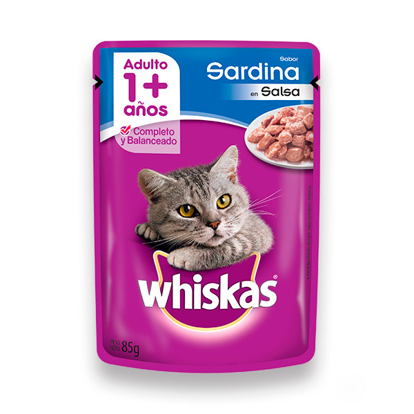 Alimento húmedo Whiskas Sardina En Salsa 85 Gr