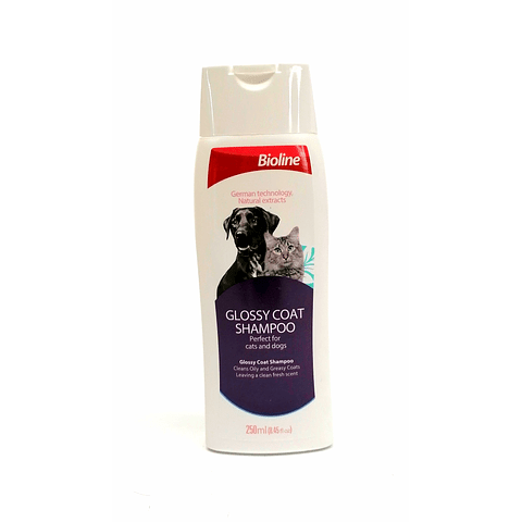 Bioline Shampoo Glossy Coat Perro-Gato 250 Ml
