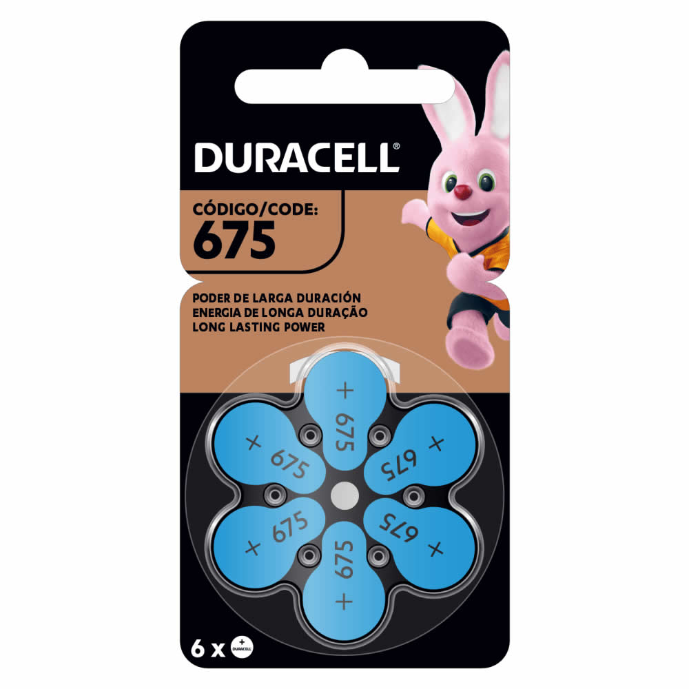 Pack 6 pilas Duracell Numero 675 Por Mayor a Pedido