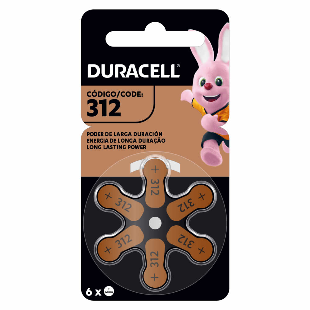 Pack 6 pilas Duracell Numero 312 Por Mayor a Pedido