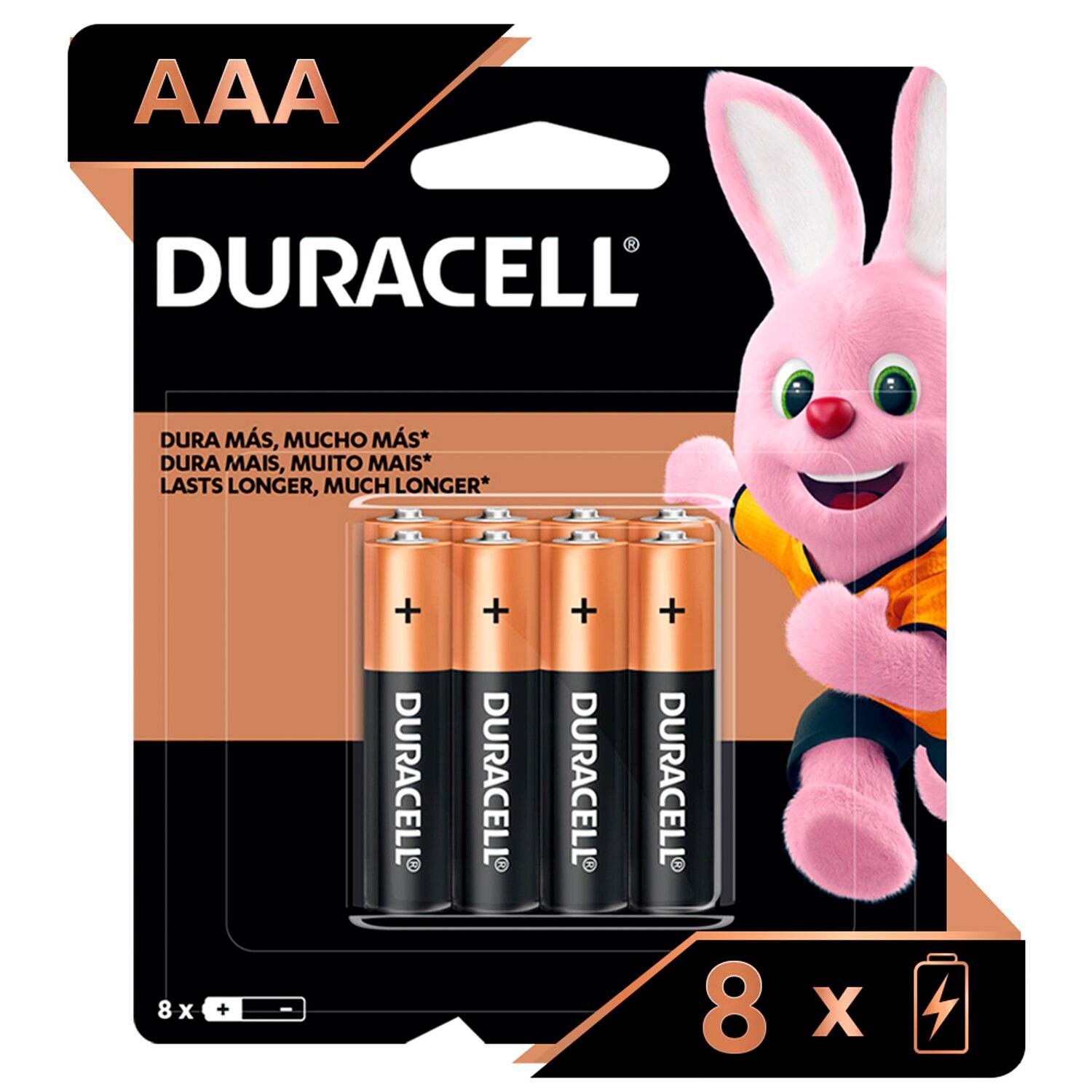 Pack 8 Pilas Duracell AAA Alcalina Por Mayor a Pedido