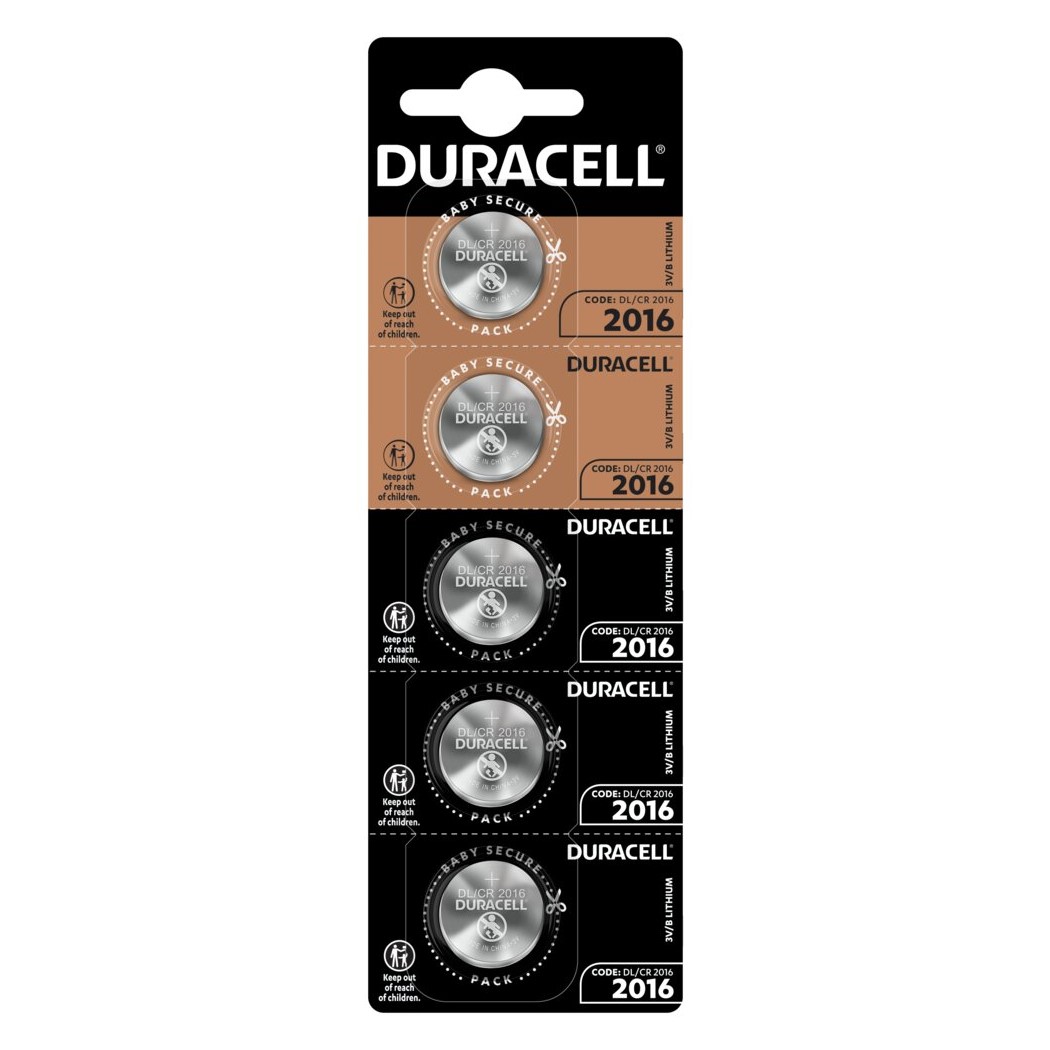 Pack 5 Pilas Cr 2016 Duracell Lithium Por Mayor a Pedido