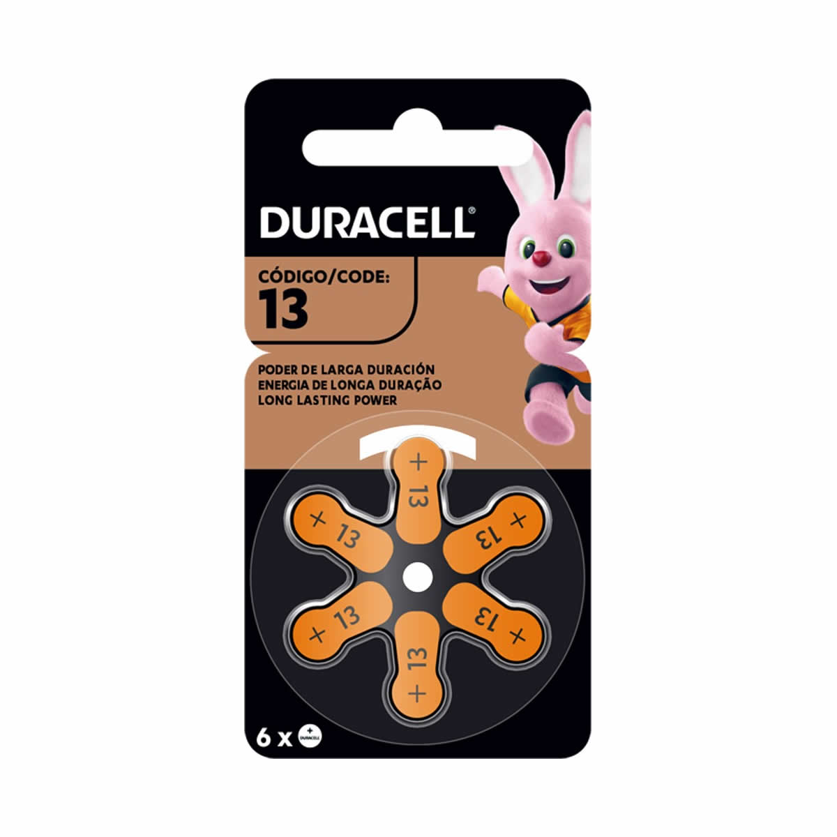 Pack 6 pilas Duracell Auditivas Numero 13 Por Mayor a Pedido