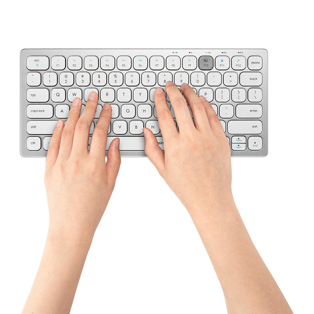 Teclado Inalámbrico Kensington Compacto Multidispositivo Blanco