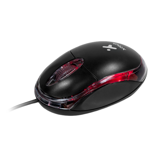 Mouse Xtech XTM-195 USB 1000 DPI con iluminación roja
