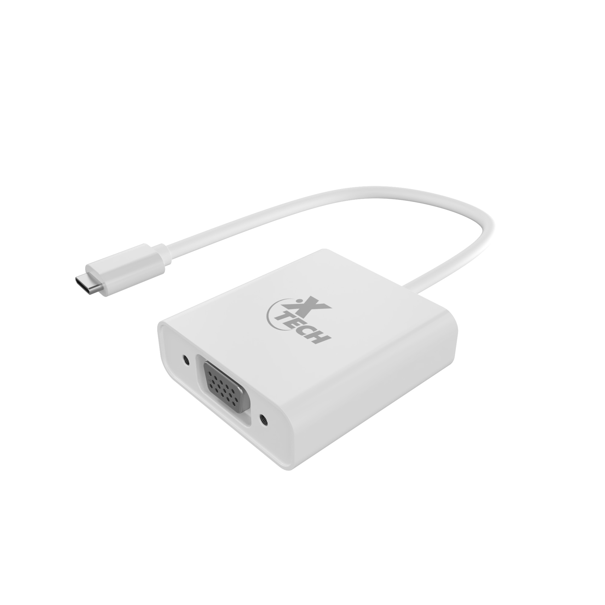 Adaptador Xtech XTC-551 USB-C a VGA 1080p 60 Hz blanco