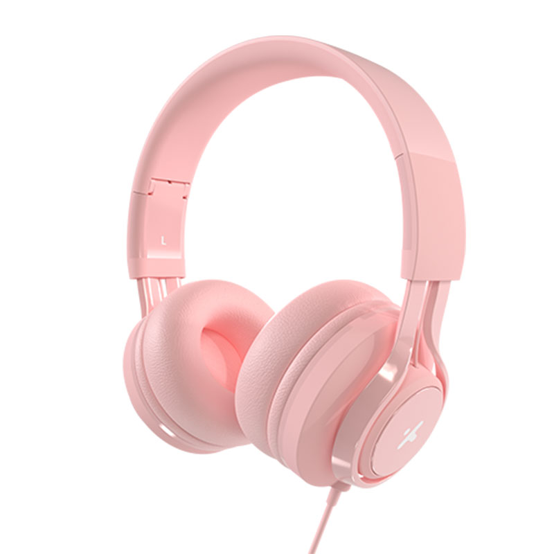 Audífonos infantiles Xtech Cutie XTH-355 con micrófono rosados