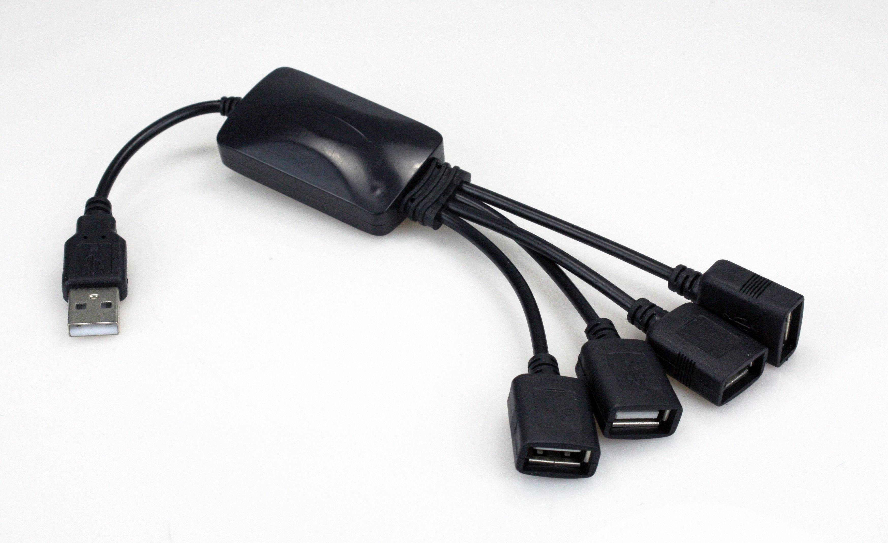 Hub USB Xtech XTC-320 de 4 puertos USB 2.0 negro