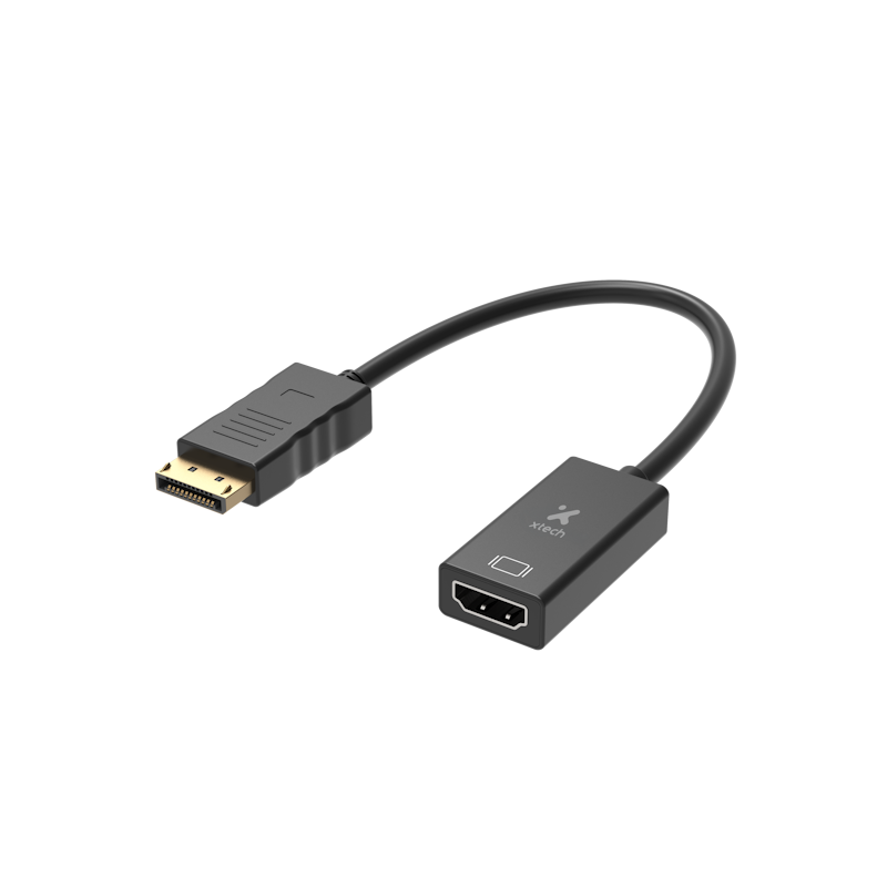 Adaptador Xtech XTC-378 DisplayPort a HDMI 4K 20 cm