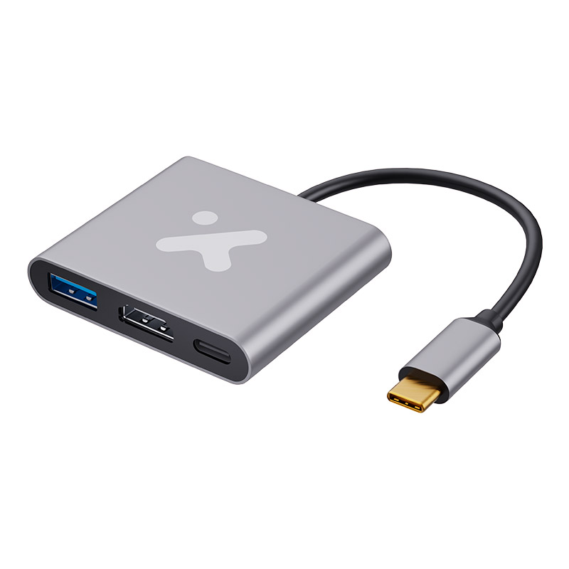 Hub USB-C Xtech XTC-566 3 en 1 HDMI 4K USB-A y PD 60 W