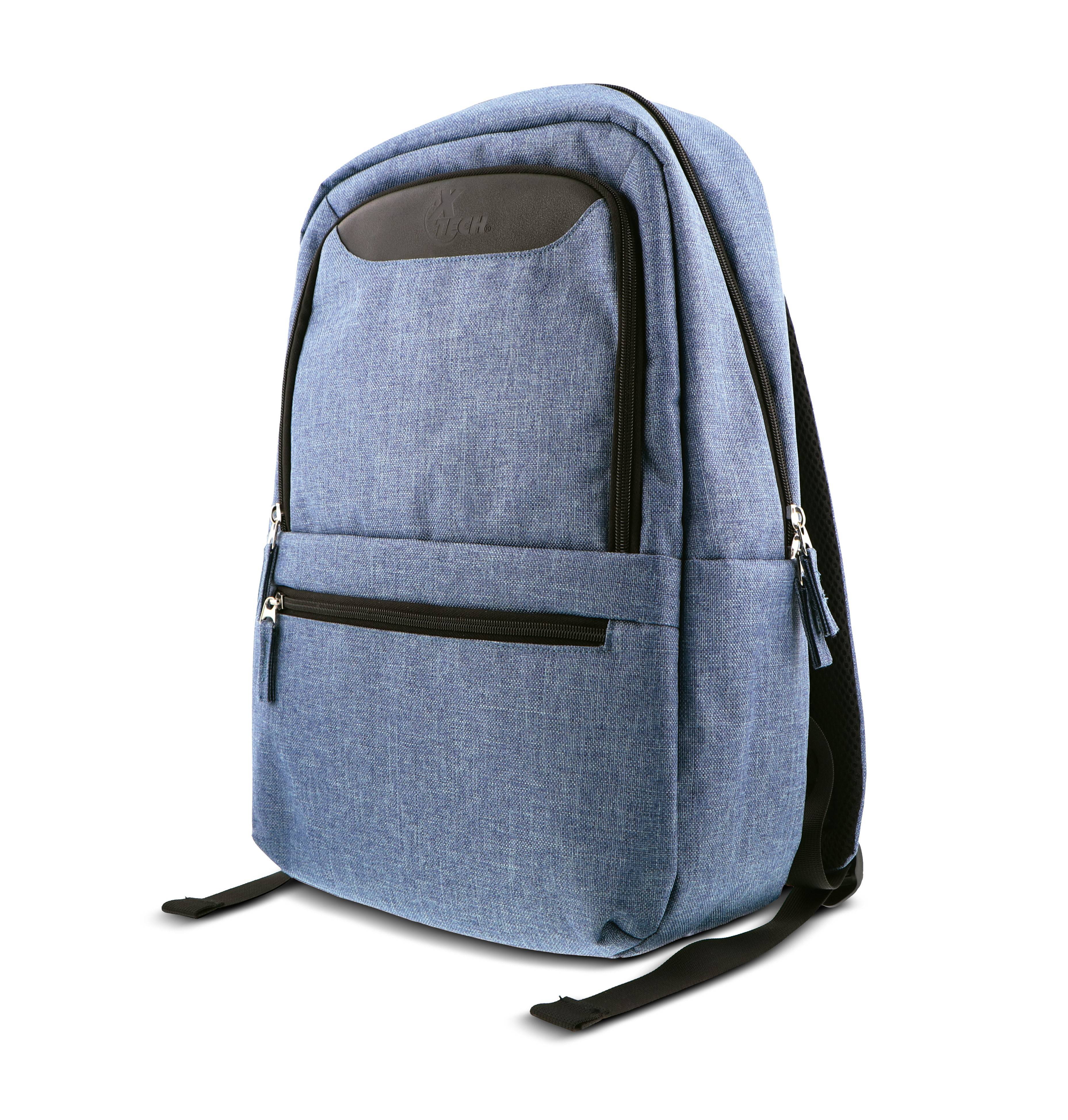 Mochila para notebook Xtech Winsor XTB-212 de 15,6 pulgadas azul y negra