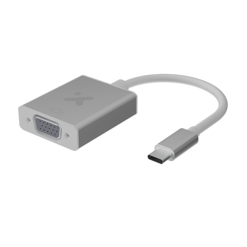 Adaptador Xtech XTC-552 USB-C a VGA 1080p 60 Hz aluminio
