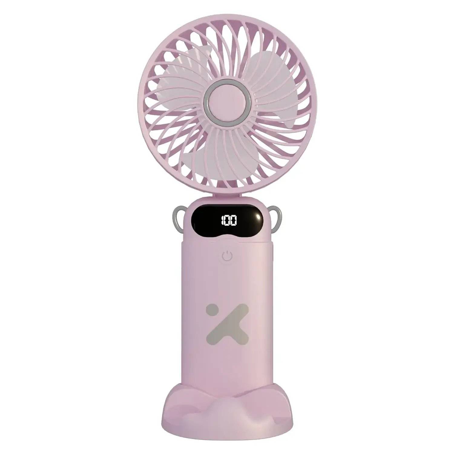 Ventilador portátil Xtech XTA-900PK recargable rosado