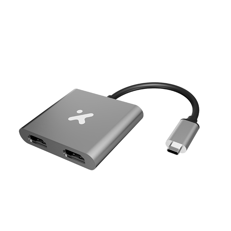 Adaptador Xtech XTC-548 USB-C a doble HDMI 4K